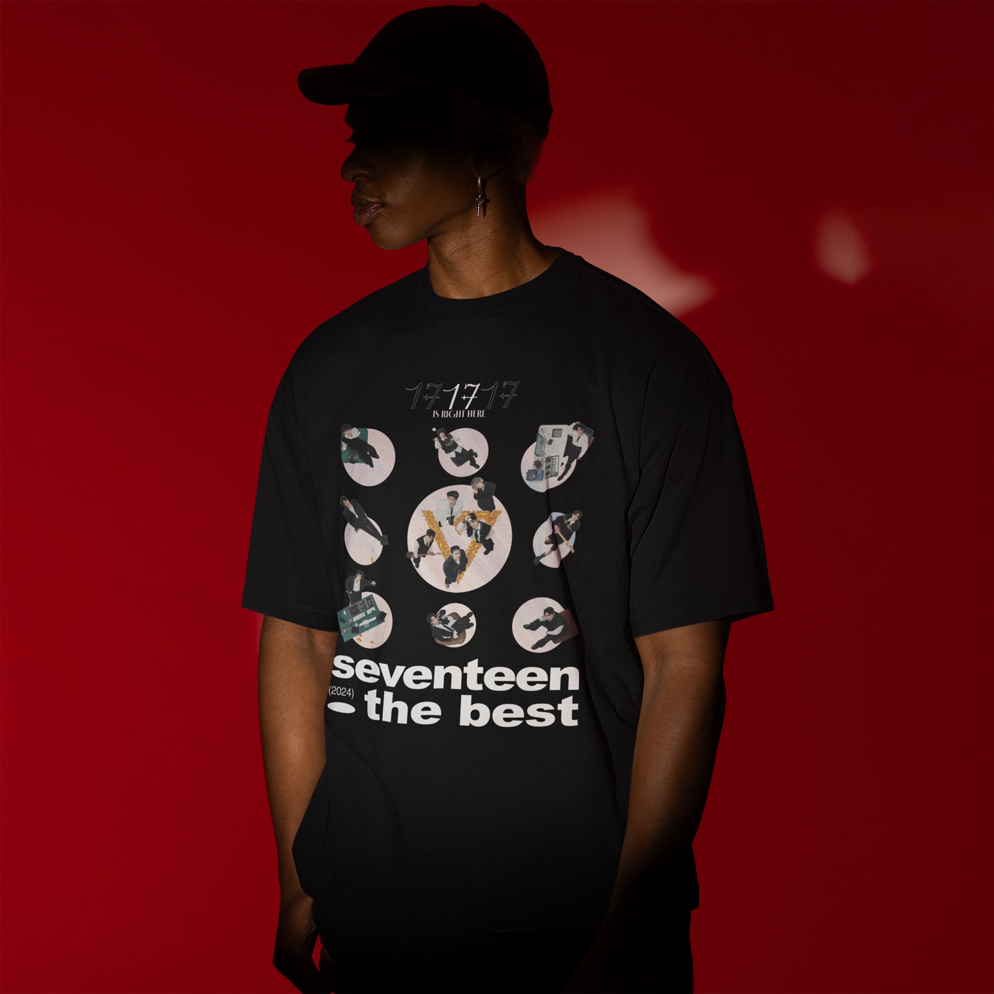 SEVENTEEN The Best T-Shirt - Men view, Y2K kpop concert tee