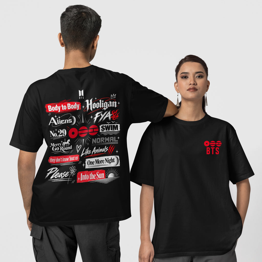 BTS Arirang Concert Album Tracklist T-Shirt - Couple 1 view, Y2K kpop concert tee