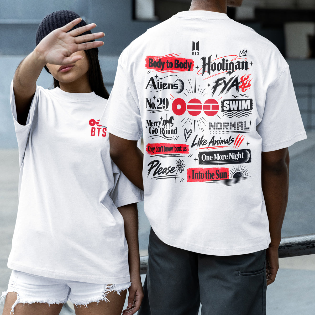 BTS Arirang Concert Album Tracklist T-Shirt - Couple 2 view, Y2K kpop concert tee