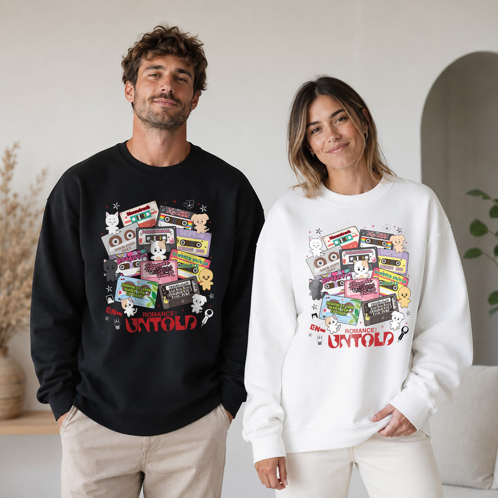 ENHYPEN Romance Untold Sweatshirt - Couple view, Y2K kpop concert sweatshirt