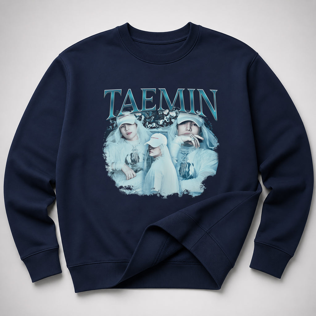 Taemin Graphic Unisex Sweatshirt - Spread view, Y2K kpop concert sweatshirt