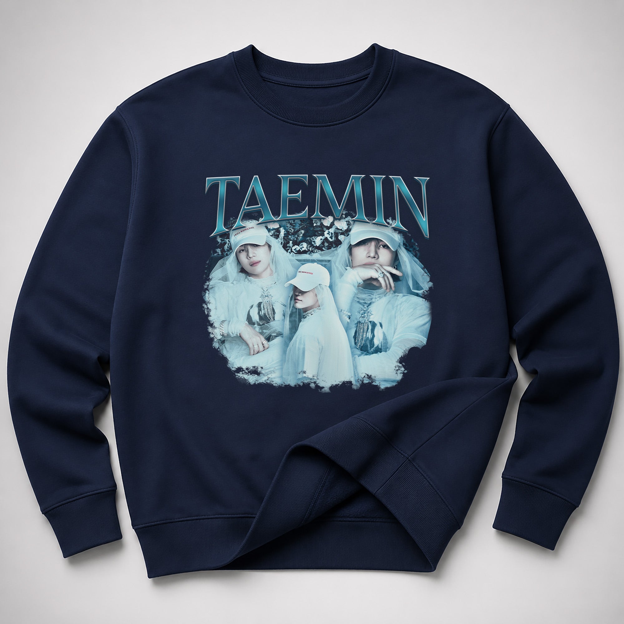 Taemin Graphic Unisex Sweatshirt - Spread view, Y2K kpop concert sweatshirt