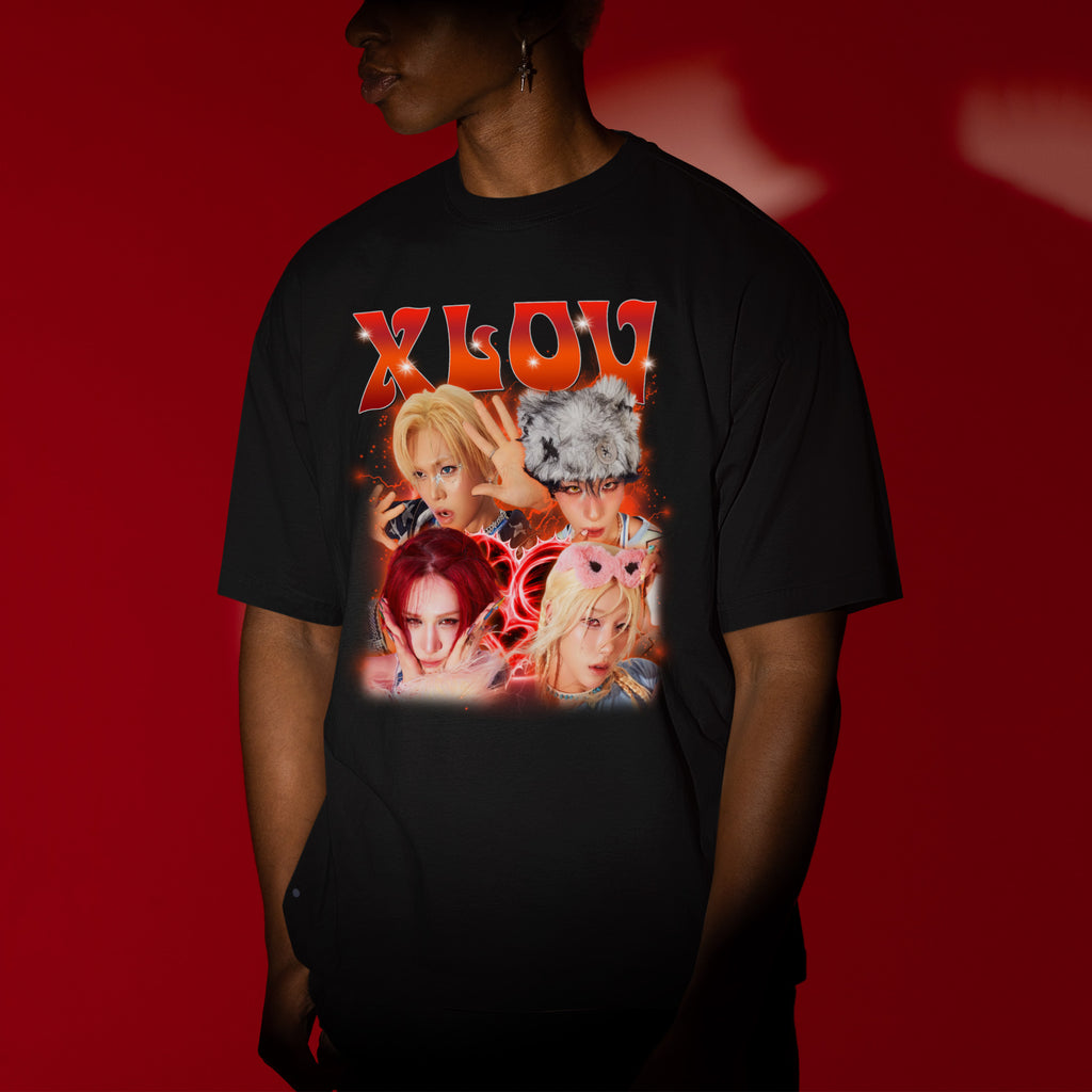 XLOV Graphic T-Shirt - Men view, Y2K kpop concert tee
