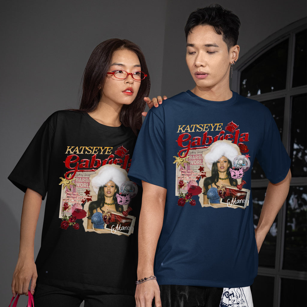 KATSEYE Gabriela Manon T-Shirt - Couple view, Y2K kpop concert tee