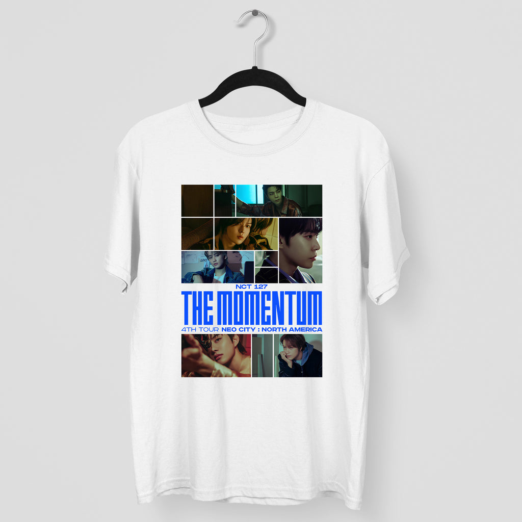 NCT 127 Momentum Fanmade T-Shirt - Main view, Y2K kpop concert tee