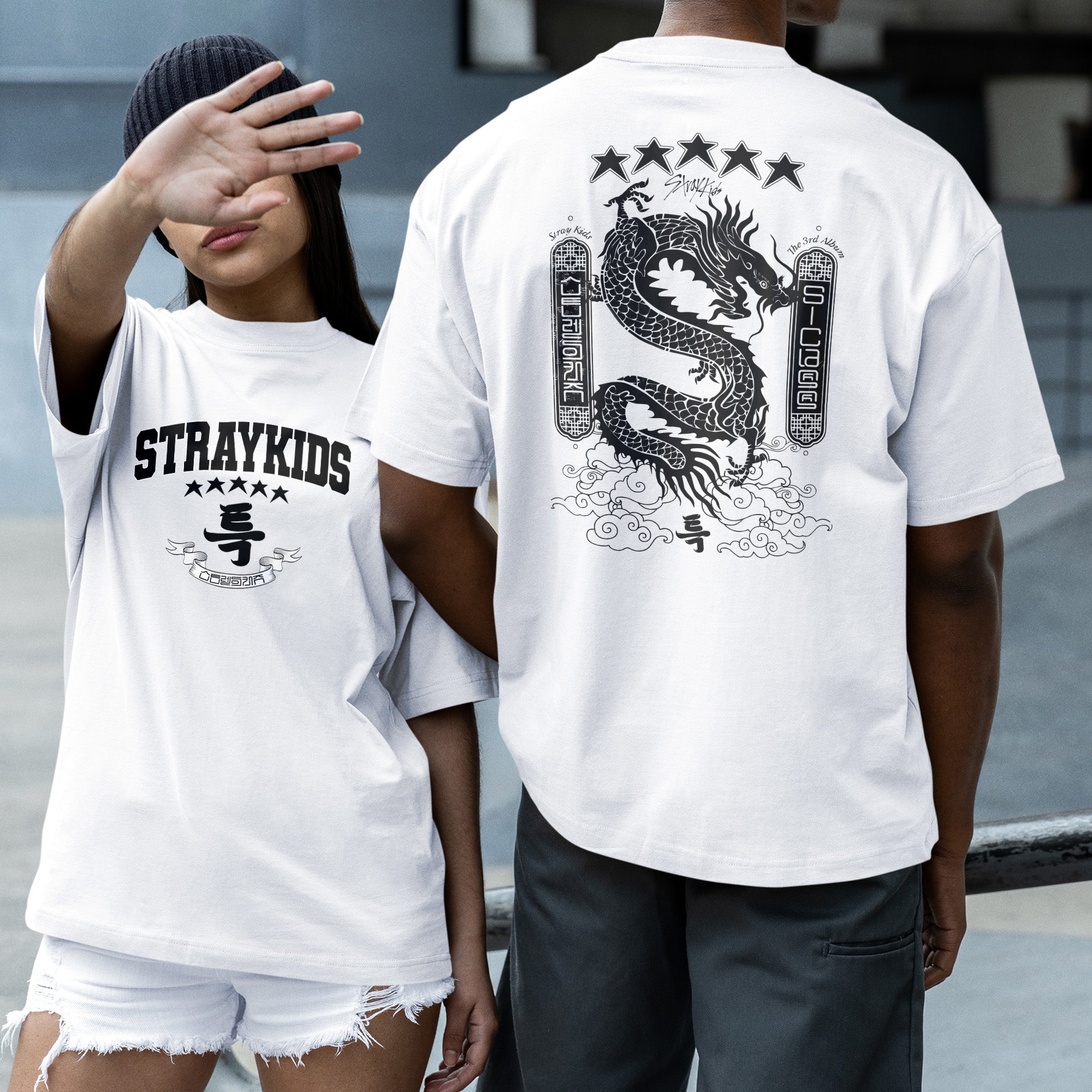 Stray Kids 5-STAR The 3rd Album T-Shirt - Couple 2 view, Y2K kpop concert tee