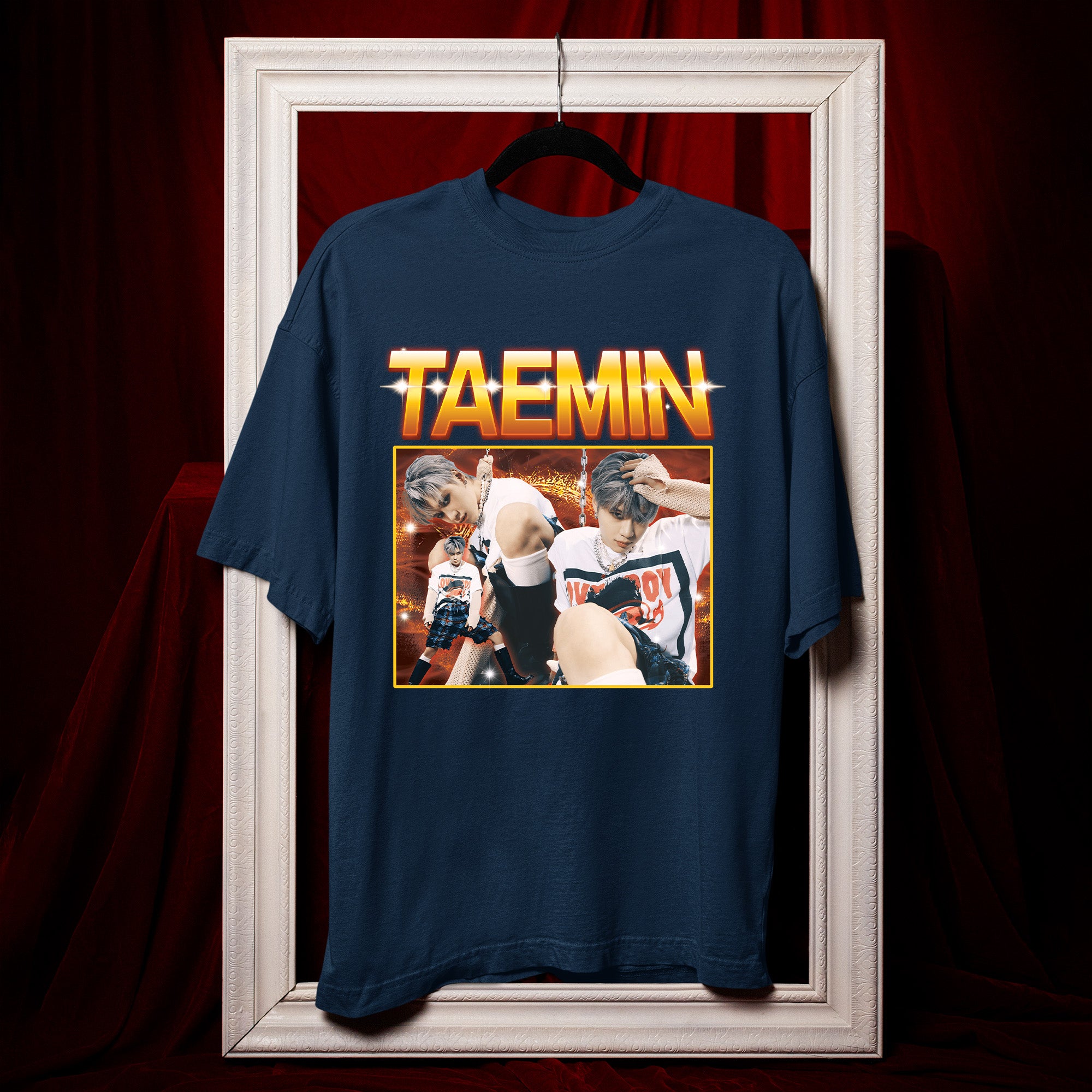Taemin Idol Kpop Music T-Shirt - Hang view, Y2K kpop concert tee