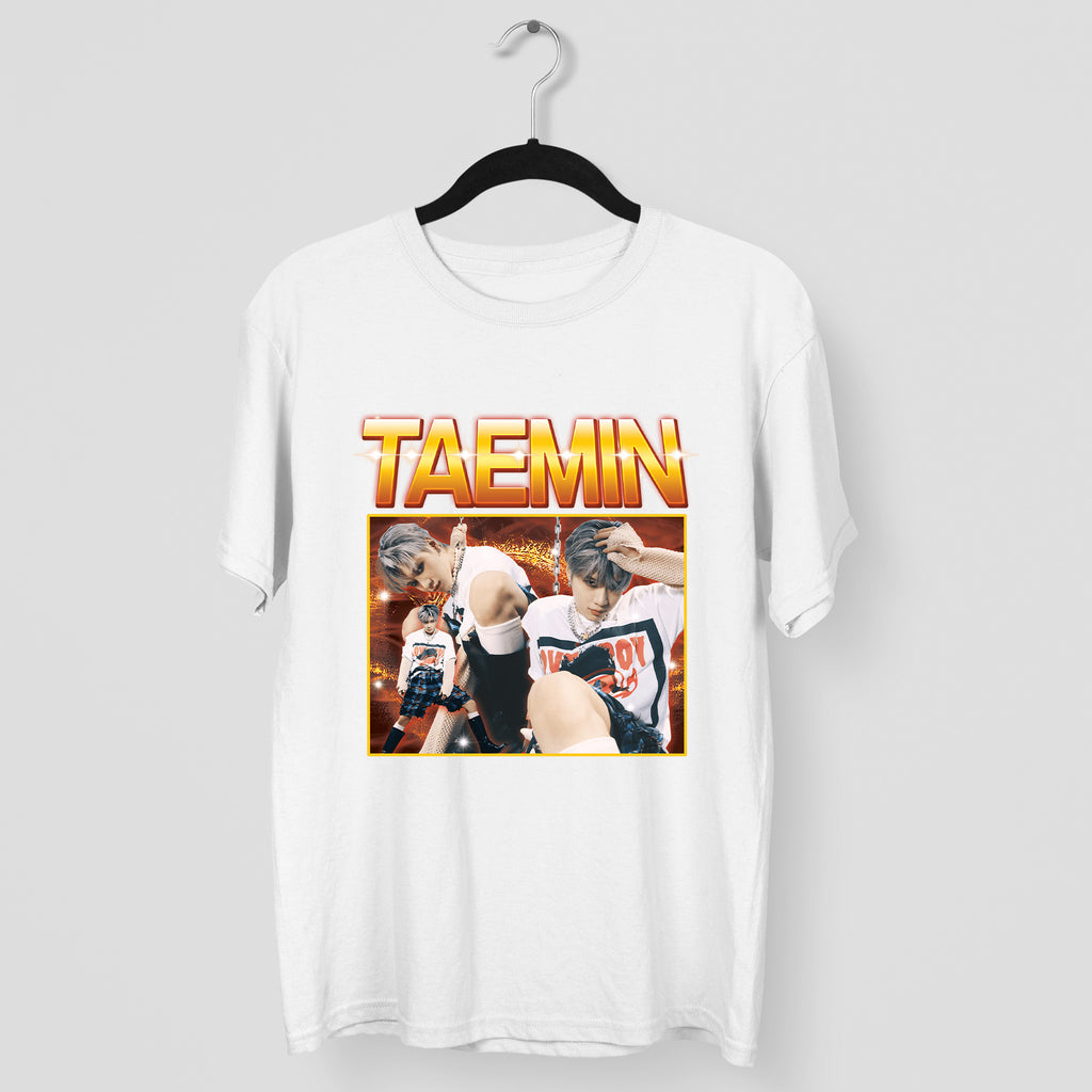 Taemin Idol Kpop Music T-Shirt - Main view, Y2K kpop concert tee