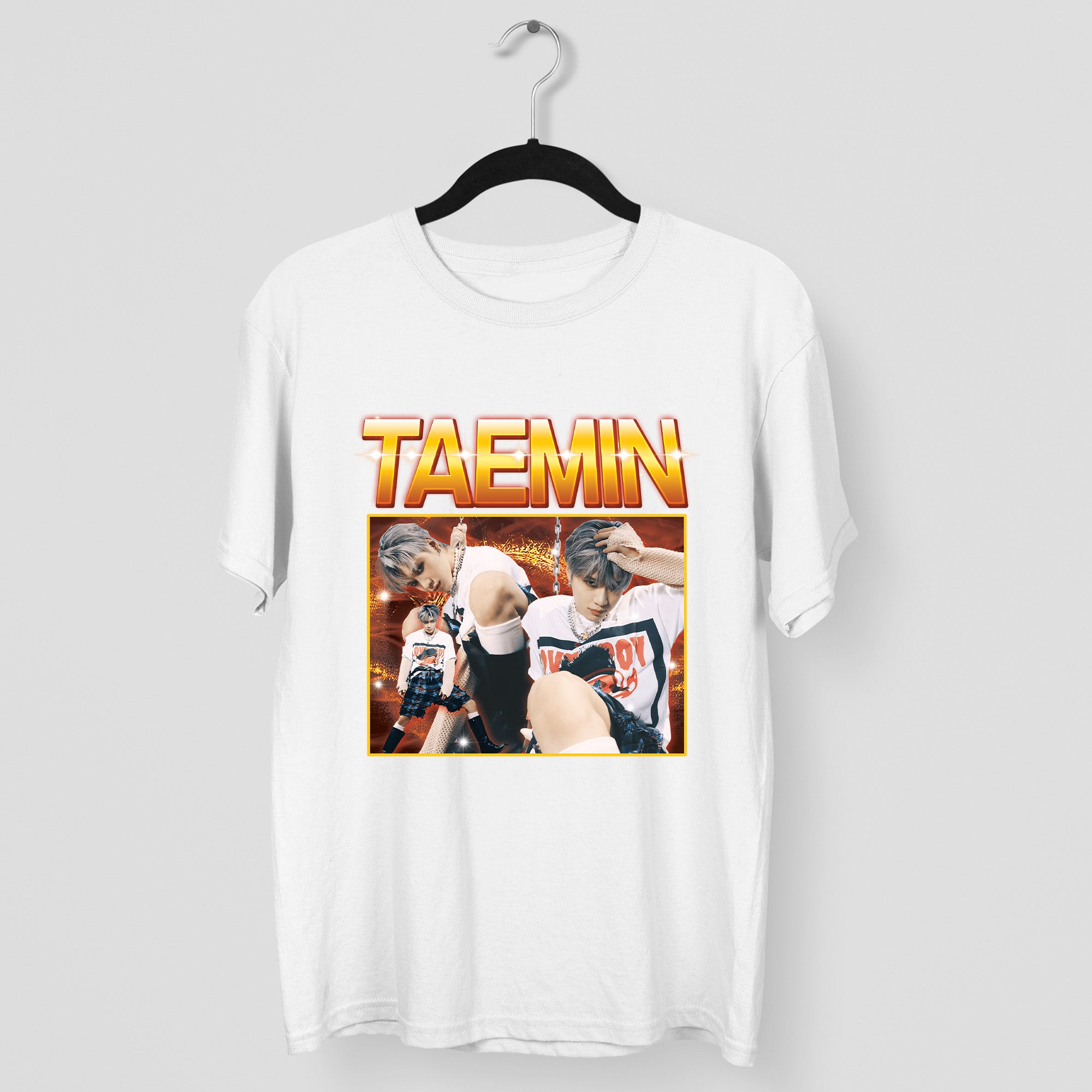 Taemin Idol Kpop Music T-Shirt - Main view, Y2K kpop concert tee
