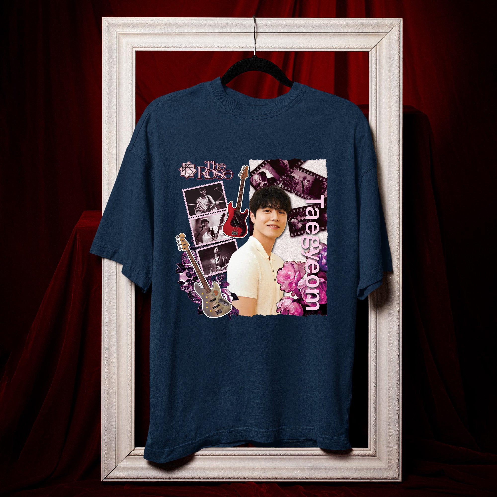 The Rose Taegyeom T-Shirt - Hang view, Y2K kpop concert tee