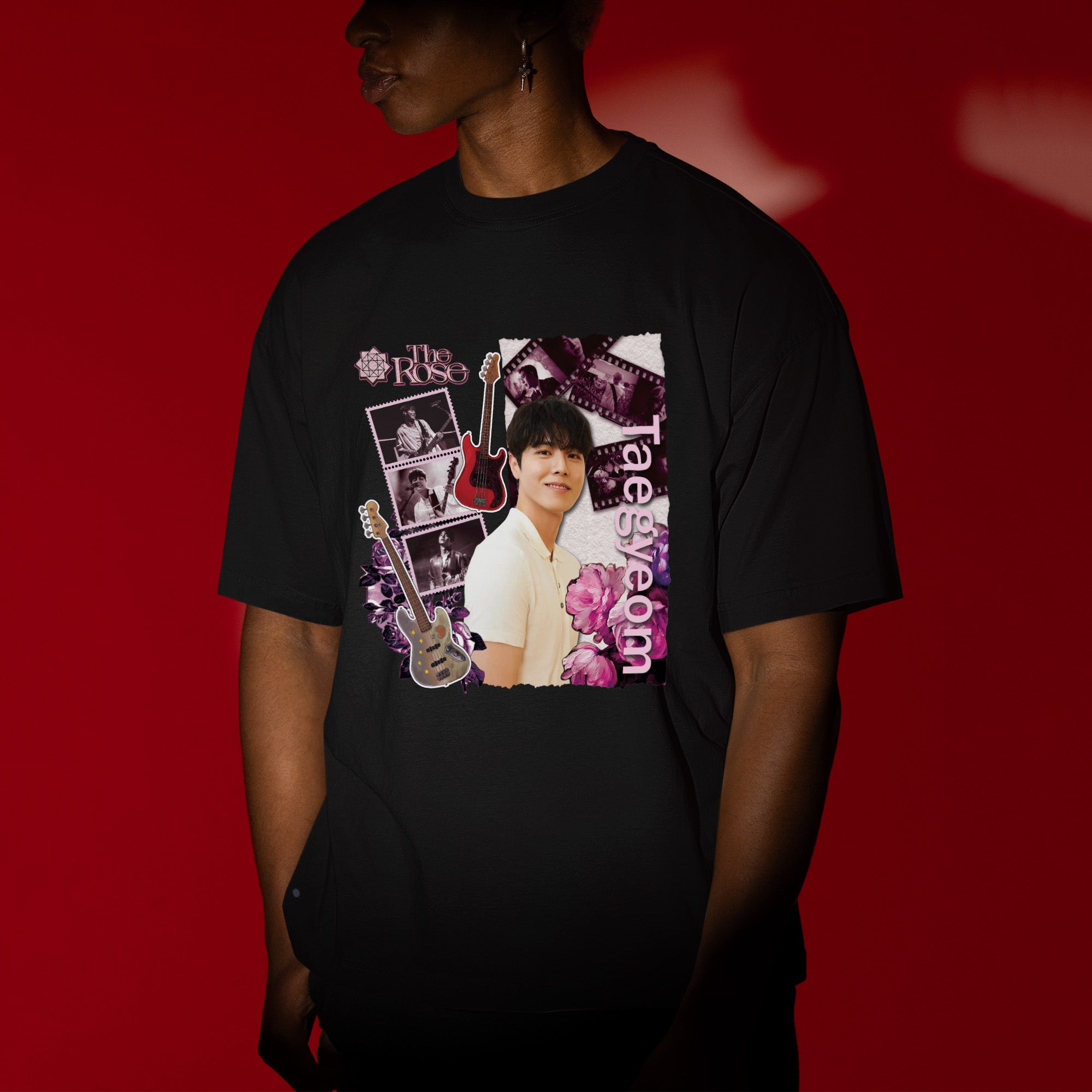 The Rose Taegyeom T-Shirt - Men view, Y2K kpop concert tee