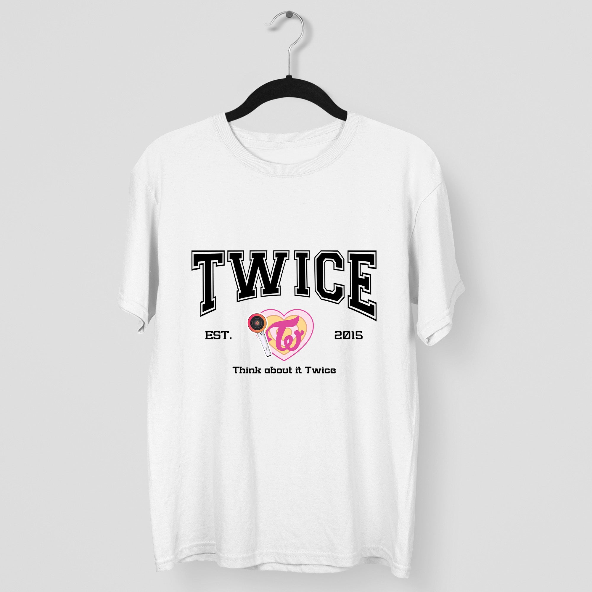 TWICE Think about it Est 2015 T-Shirt - Main view, Y2K kpop concert tee