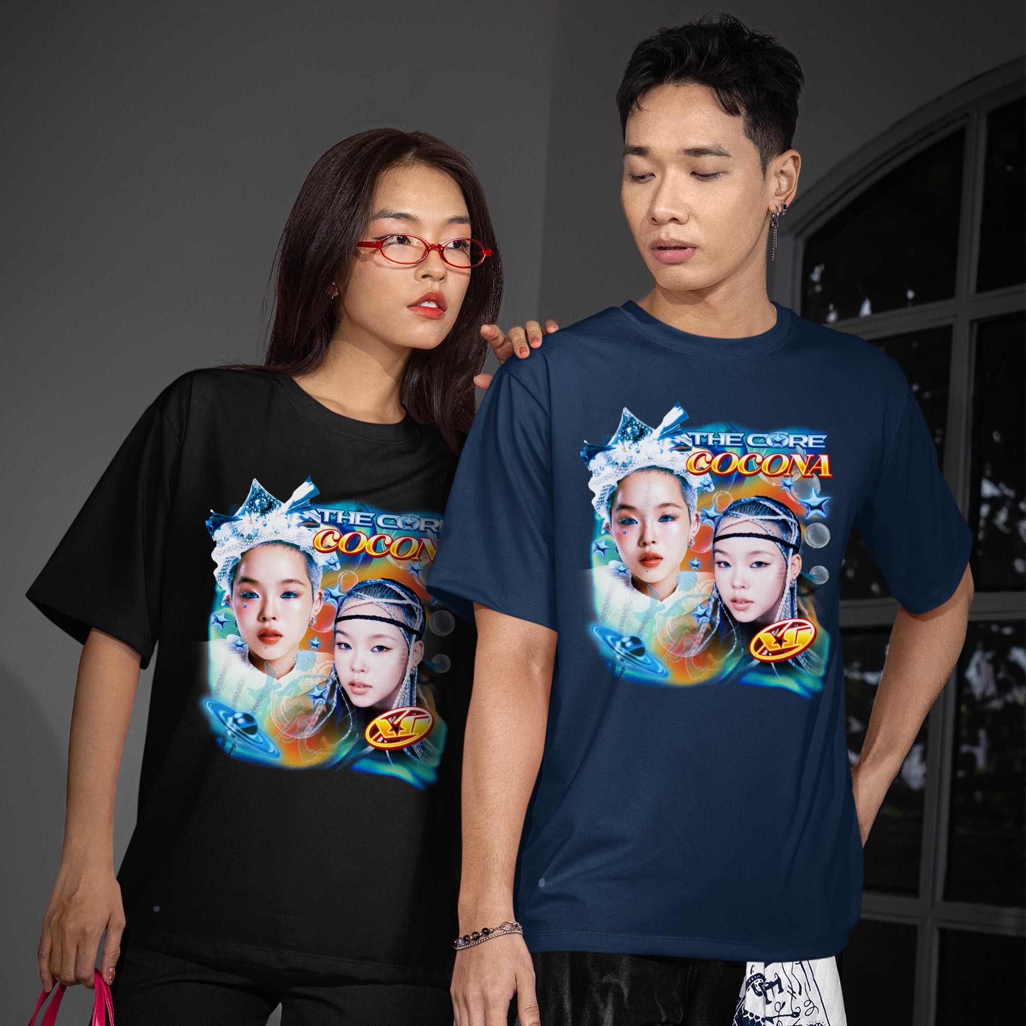XG The Core Cocona T-Shirt - Couple view, Y2K kpop concert tee