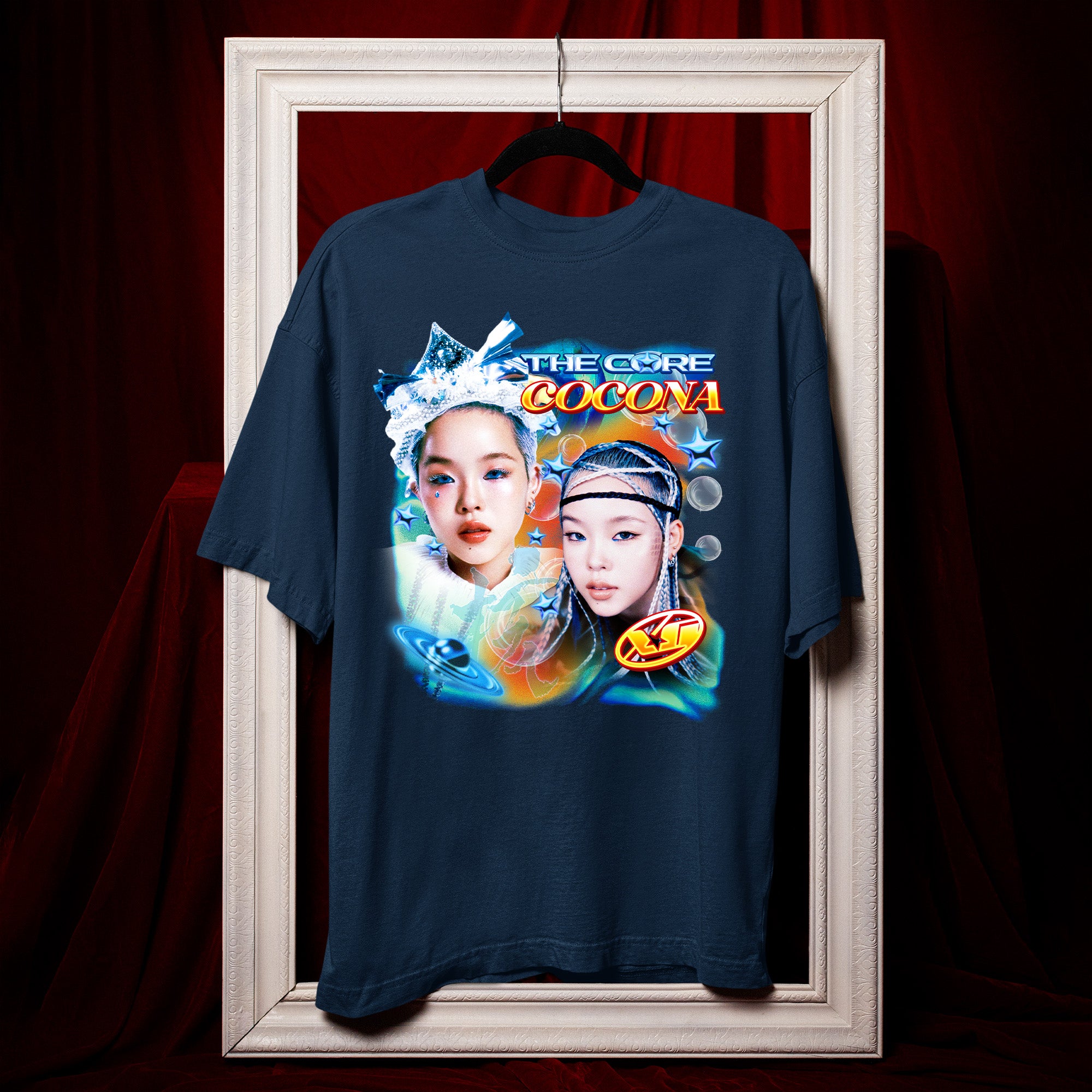 XG The Core Cocona T-Shirt - Hang view, Y2K kpop concert tee