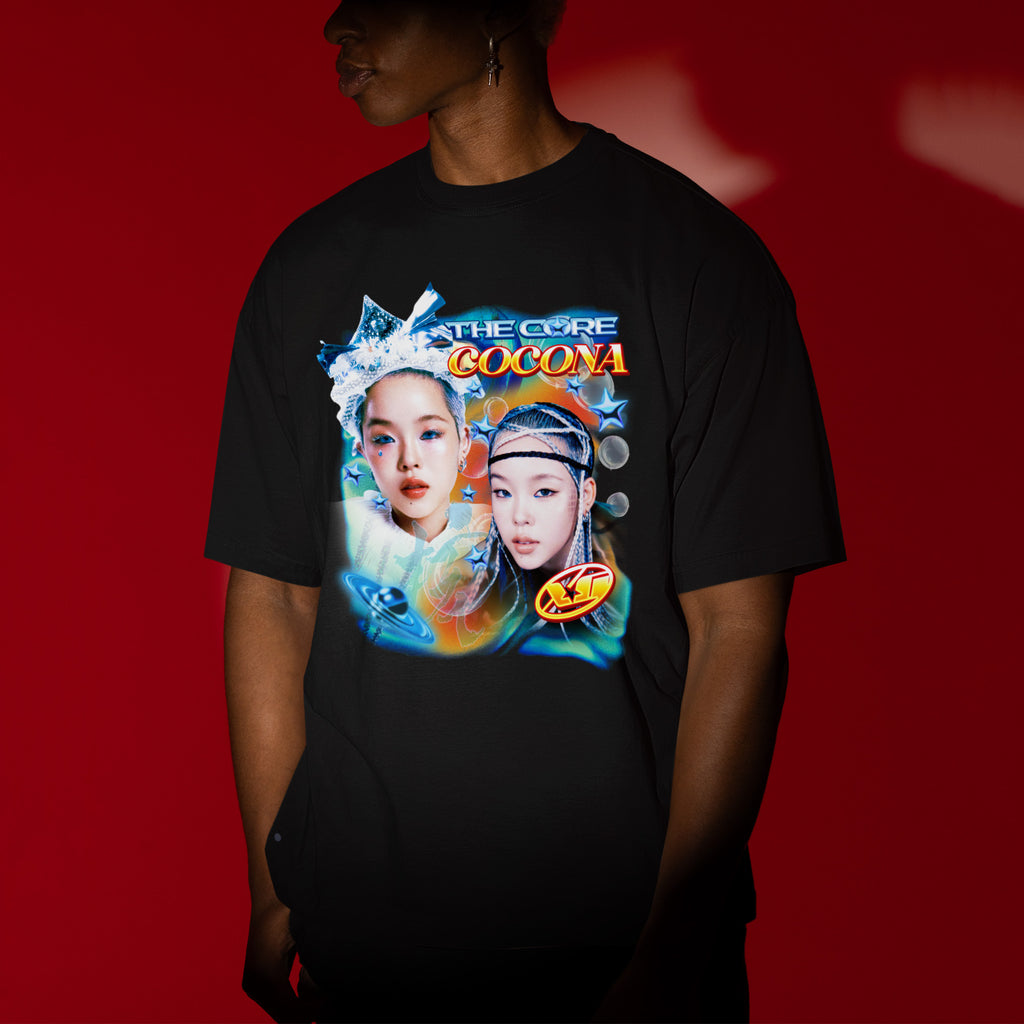 XG The Core Cocona T-Shirt - Men view, Y2K kpop concert tee